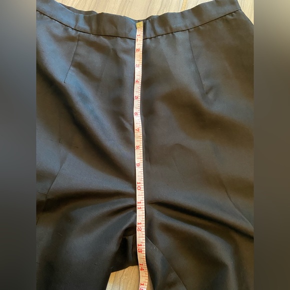 Robbie Bee Black 100% Silk Pants Side Zip w/ ankle slit Size 8 - Picture 5 of 10